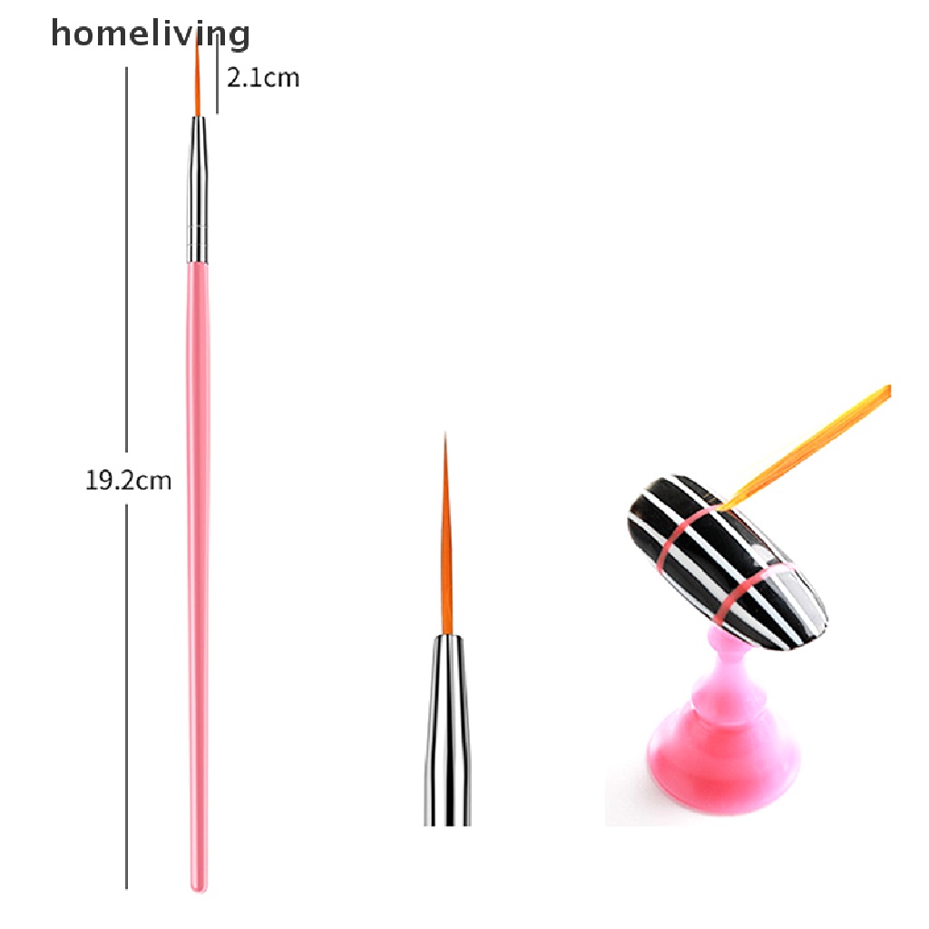 Bộ 15 Cọ Vẽ Móng Tay Nghệ Thuật DIY Cán Pha Lê