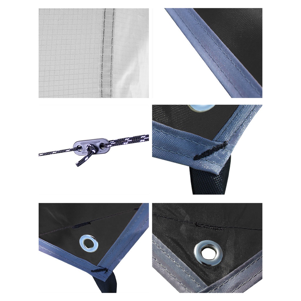 Lều Vải Oxford Che Nắng Chống Mưa Hình Viên Kim Cương Màu Đen / Bạc Dùng Khi Đi Cắm Trại Ngoài Trời