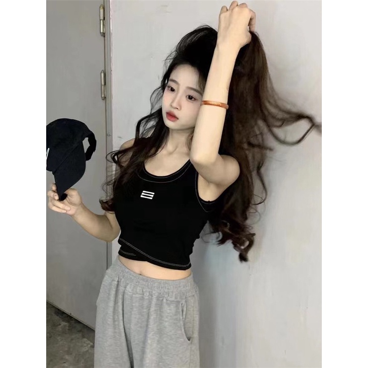 Áo Ba Lỗ Thể Thao Dáng Ôm Giả Hai Lớp Thời Trang Mùa Hè Cá Tính