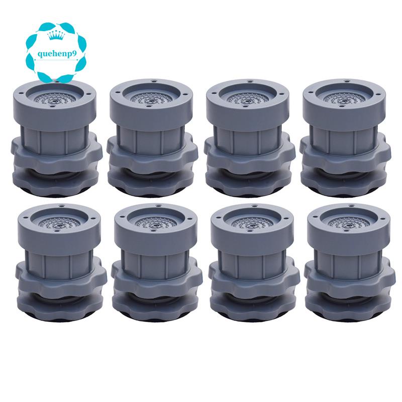 Set 8 Miếng Lót Chân Máy Giặt / Tủ Lạnh / Đồ Nội Thất Chống Rung / Trượt Màu Xám Tùy Chỉnh Tiện Dụng