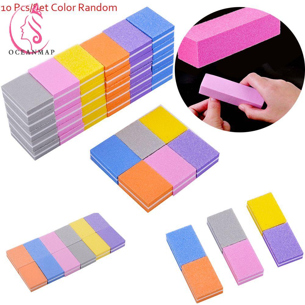 [Hàng mới về] Set 10 miếng dũa móng tay bằng bọt biển tiện dụng