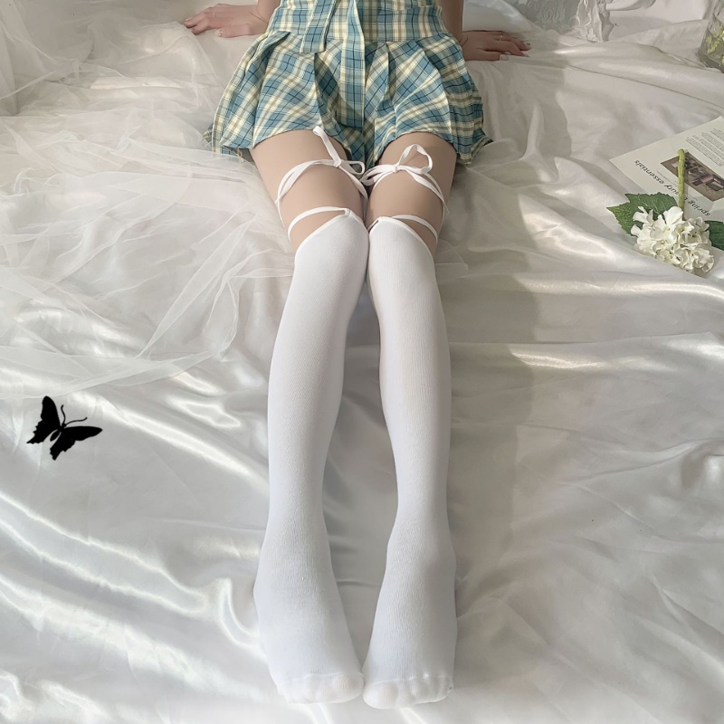 Vớ Cotton Cao Qua Gối Phong Cách Lolita Nhật Bản Dễ Thương Dành Cho Nữ