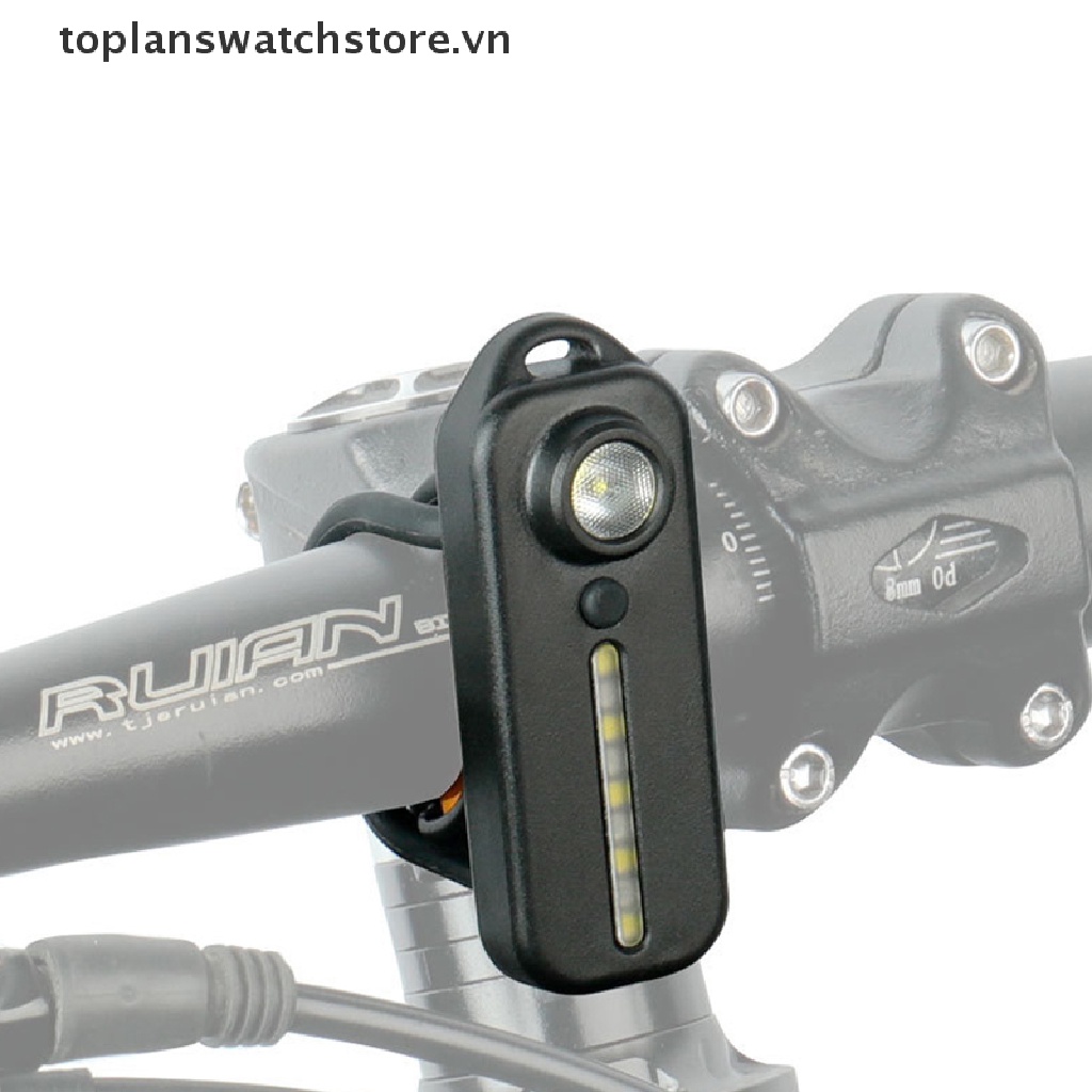 Đèn Pin LED Cảnh Báo Ánh Sáng Xanh Đỏ Có Kẹp Sạc USB Cho Xe Đạp