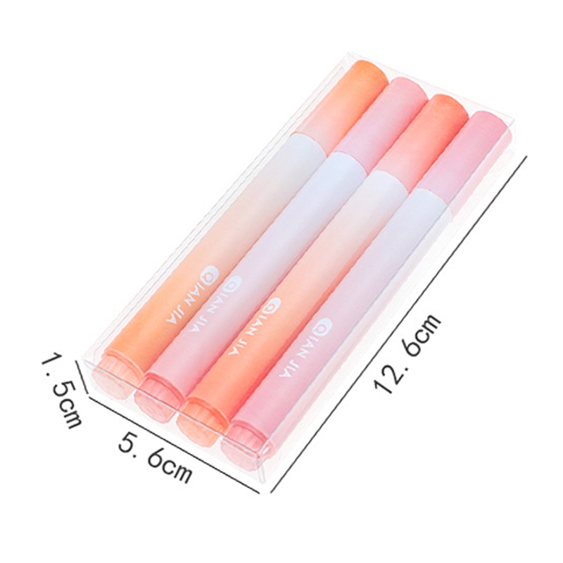 Set 4 Bút Dạ Quang Đầu Mềm Sức Chứa Lớn Màu gradient Cho Học Sinh