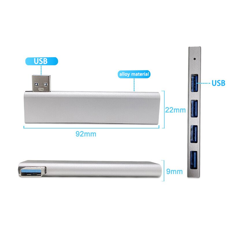 XIAOMI Bộ Chia Cổng USB 3.0 4 Trong 1 Tốc Độ Cao Cho Máy Tính