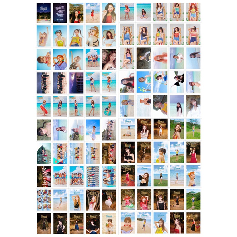 Set 100 Tấm Thẻ Ảnh Hd In Hình Nhóm Nhạc TWICE Dễ Thương Xinh Xắn