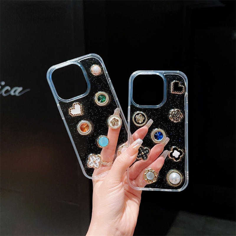 Ốp Điện Thoại Đính Đá Dễ Thương Cho iPhone 14 13 12 11 Pro MAX Plus X XS MAX XR 7 8 Plus SE 2022 2020 14Plus 13Mini 12Mini
