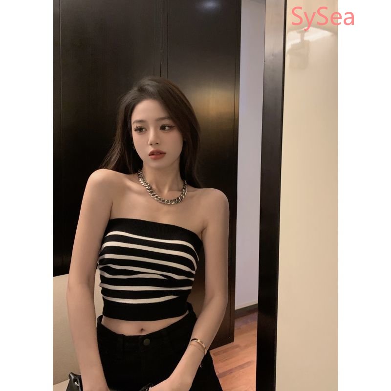 Áo Dệt Kim Kẻ Sọc Thời Trang Mùa Hè Cho Nữ