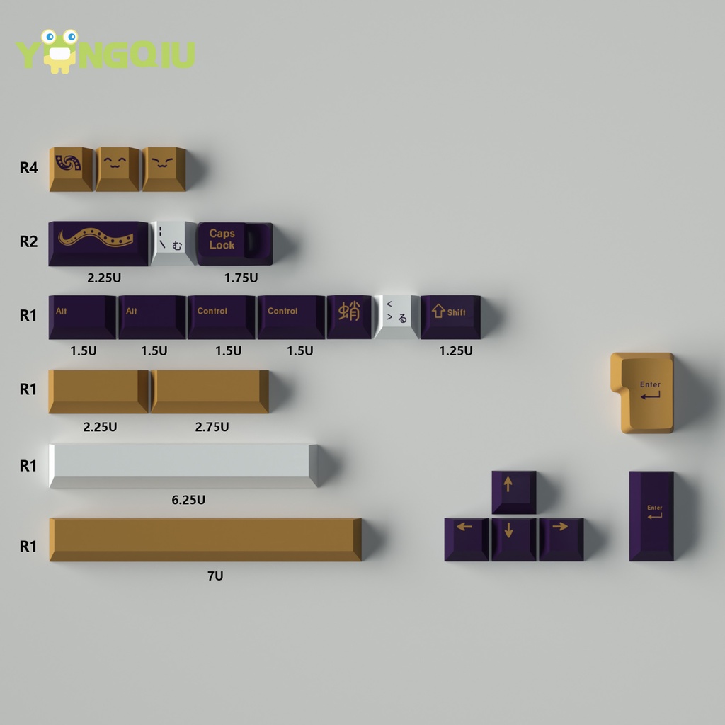 Set 23 Nút Bàn Phím Cơ PBT Màu Cherry Xinh Xắn