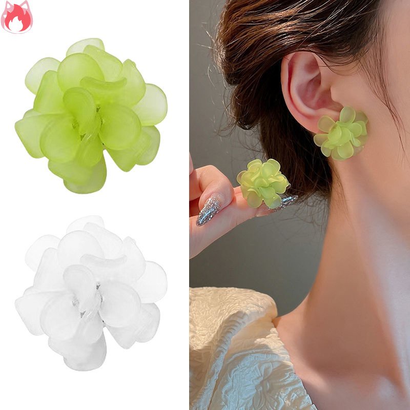 Bông Tai Hình Hoa Phong Cách Hàn Quốc Thanh Lịch Cho Nữ