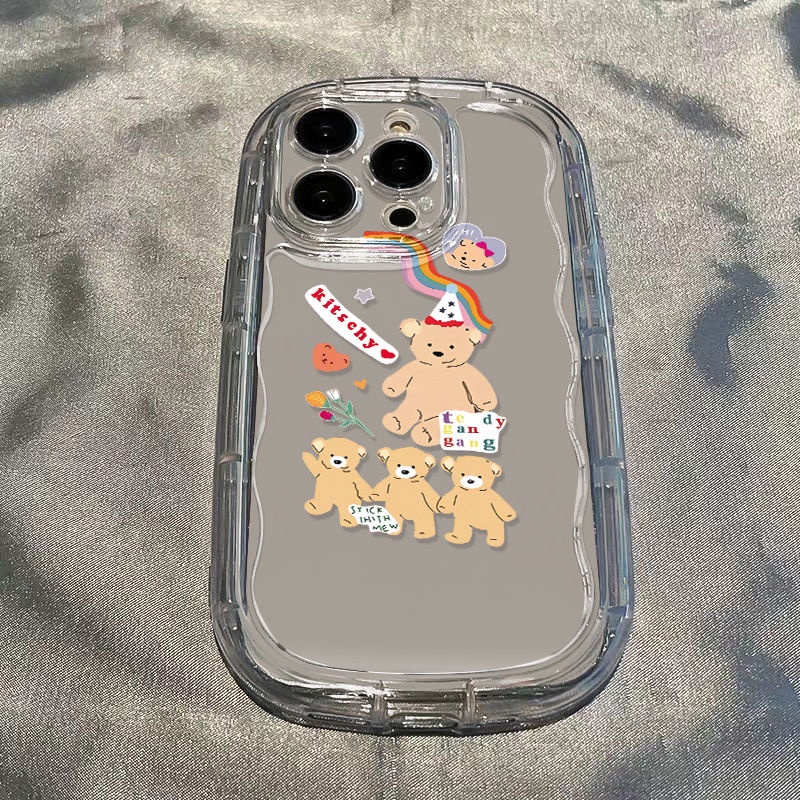✅Ốp Điện Thoại Dẻo Trong Suốt Họa Tiết Chú Gấu Dễ Thương Chống Sốc Cho Iphone14 8p / xs promax 713 / 12xr / 11iPhone14