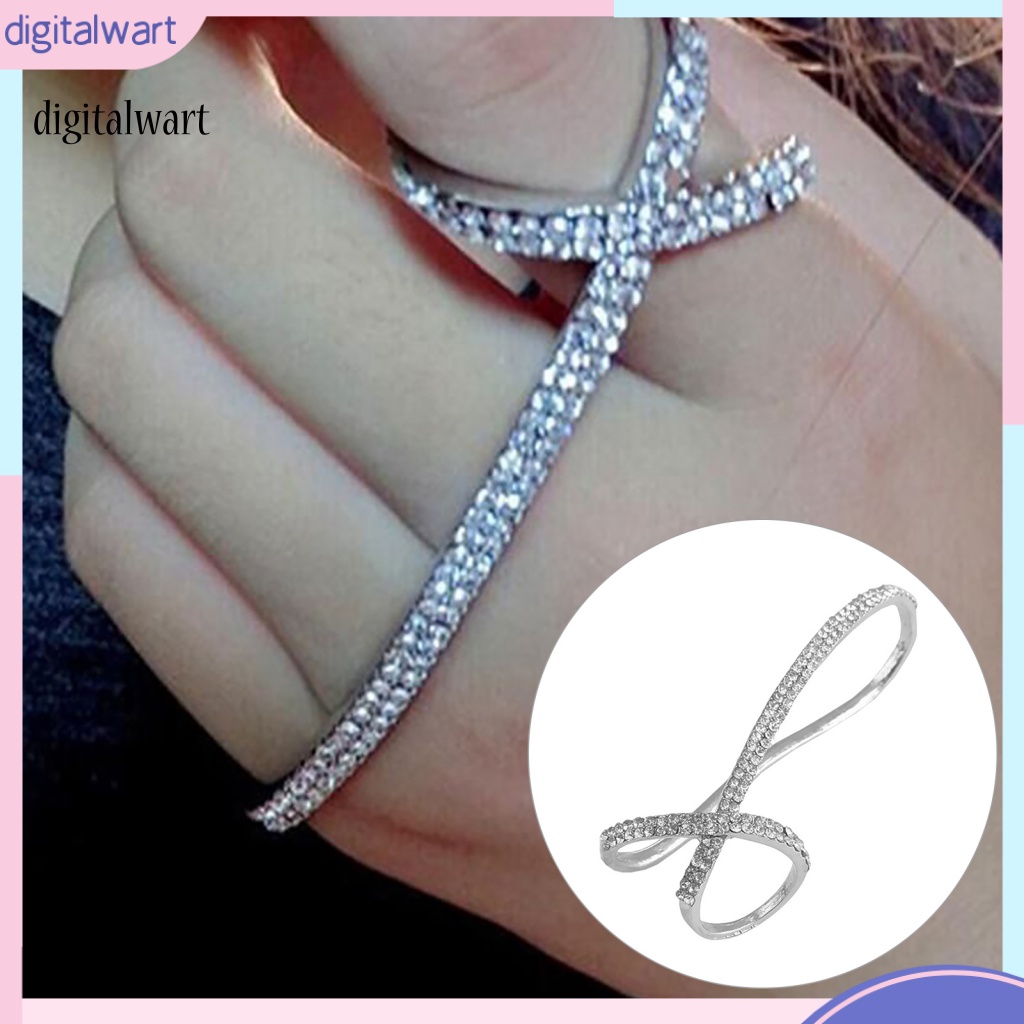 Kỹ Thuật Số| Vòng Đeo Tay Kèm Nhẫn Hình Cây Cọ Đính Đá Lấp Lánh Thời Trang Dự Tiệc