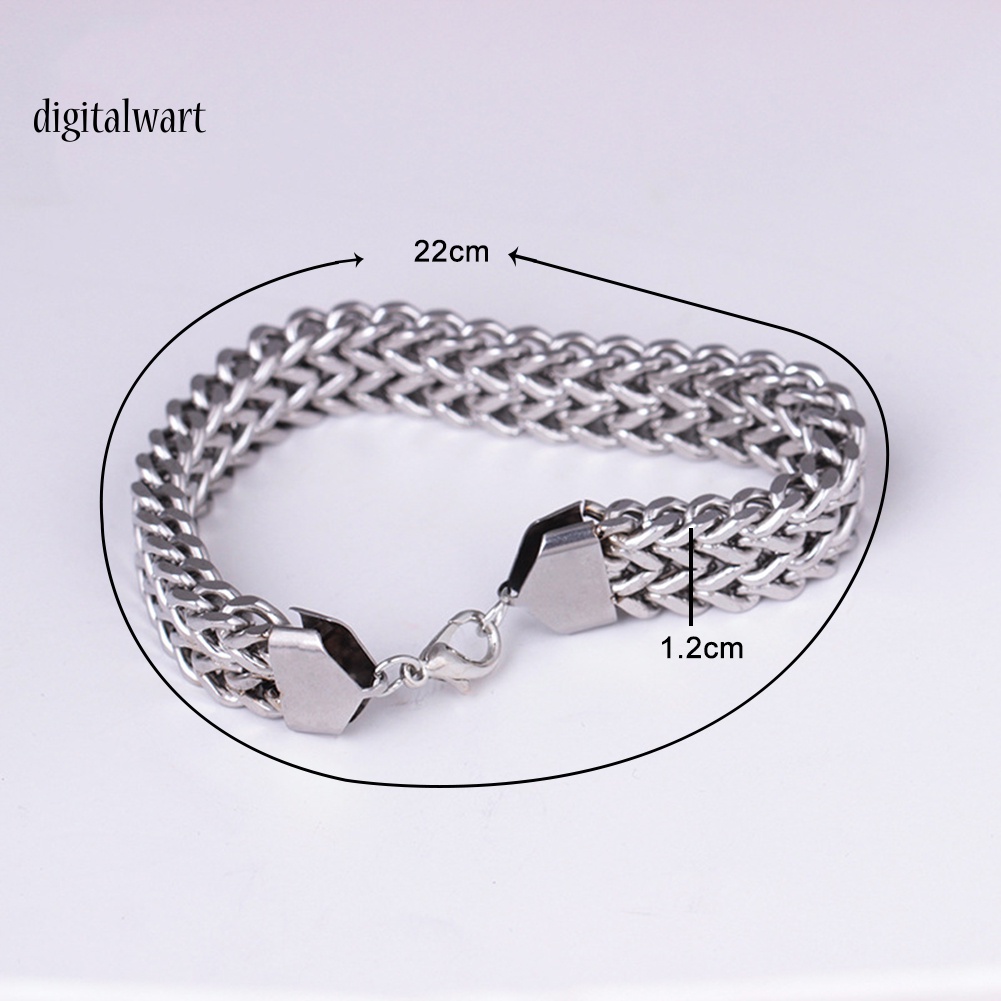 Kỹ Thuật Số| Vòng Tay Dây Xích Bằng Thép Không Gỉ Thiết Kế Đơn Giản Cho Nam