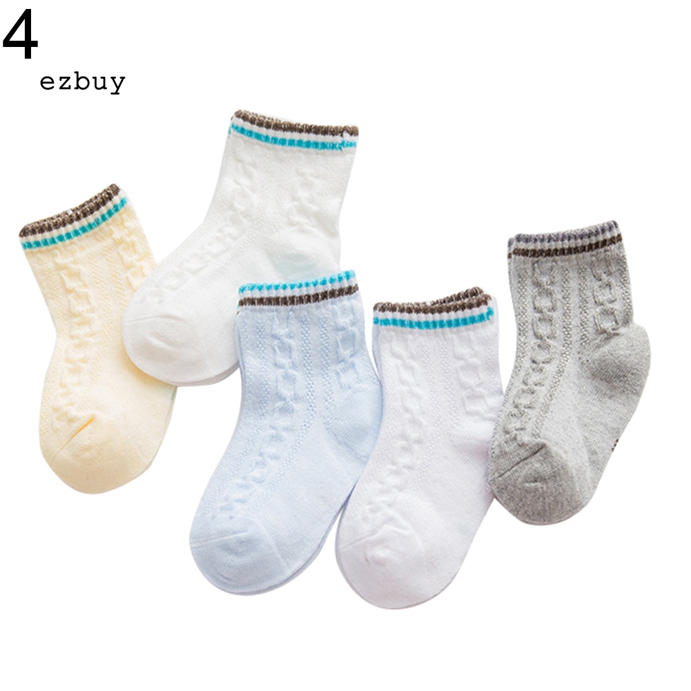 Set 5 Đôi Vớ Cotton Mỏng Màu Sắc Kẹo Ngọt Dành Cho Trẻ Em