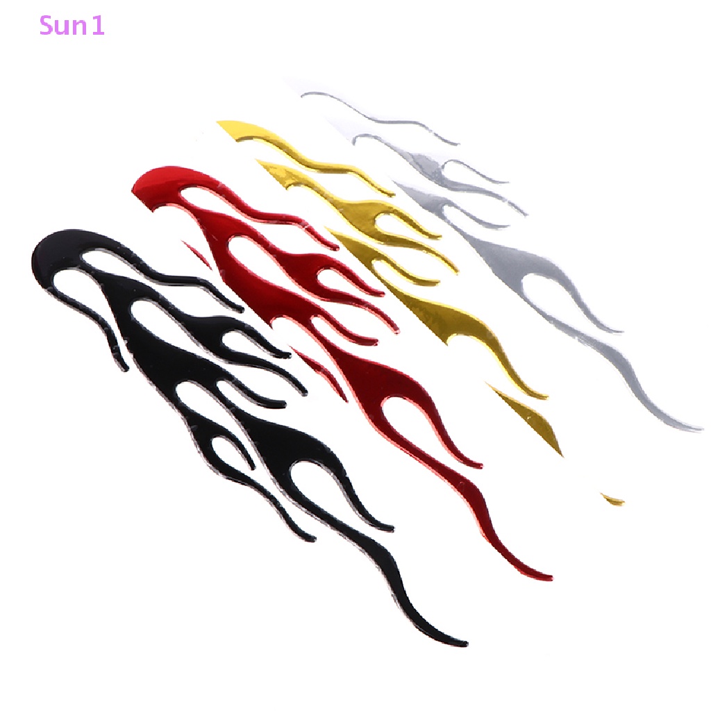 Đề Can Vinyl Phản Quang Họa Tiết Ngọn Lửa 3d Trang Trí Xe Hơi Xe Máy Sun1 > 20 * 4CM