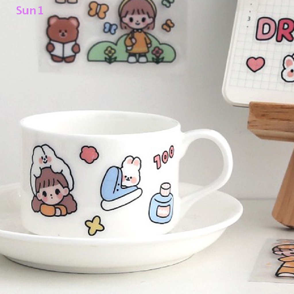 Bộ 20 Miếng Dán Pvc Họa Tiết Hoạt Hình Động Vật Trang Trí Nhật Ký Sun1 &gt; 20 Cái