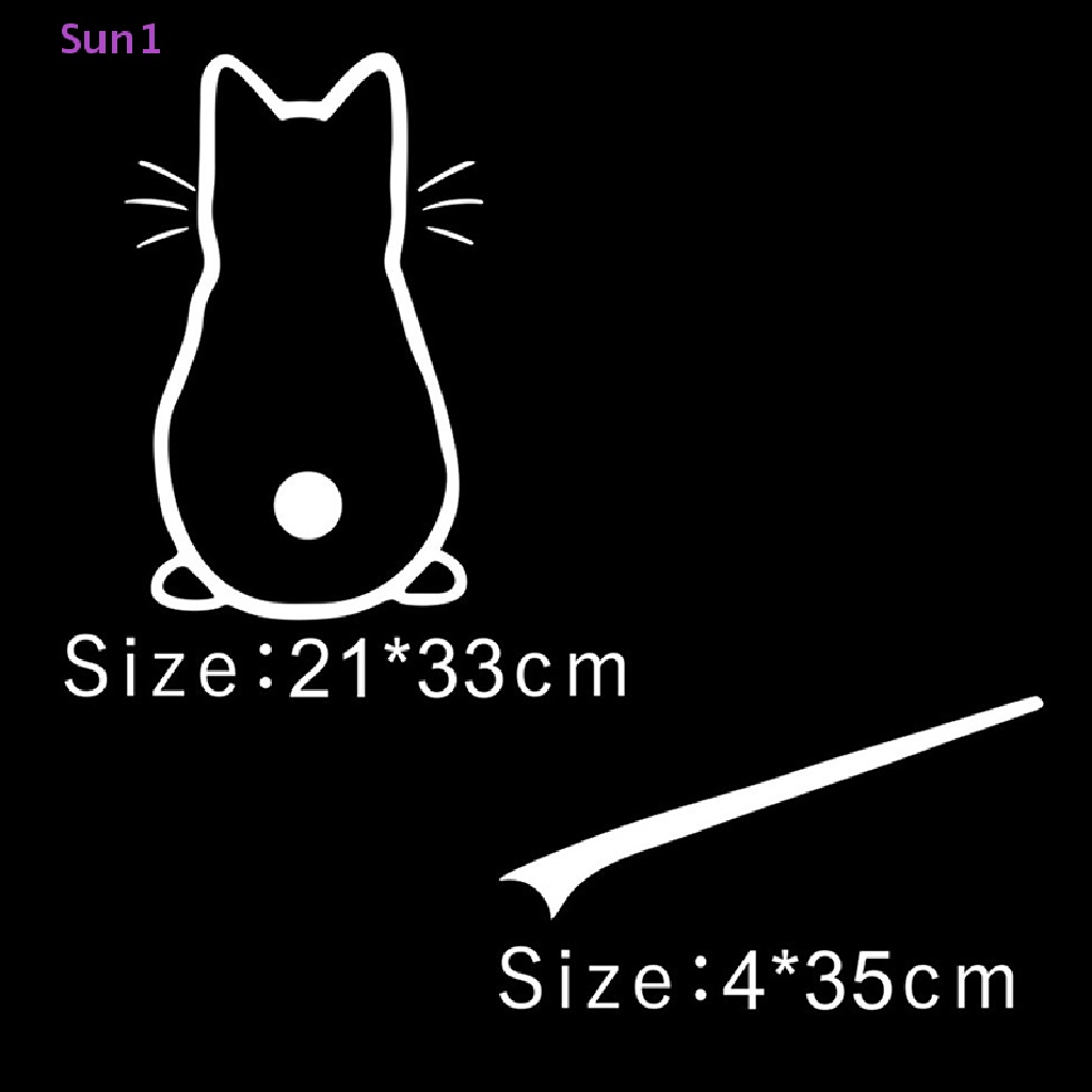 Miếng Dán Vinyl Chống Thấm Nước Hình Mèo Hoạt Hình Vui Nhộn Sun1 > Trang Trí Cần Gạt Nước Phía Sau Xe Hơi