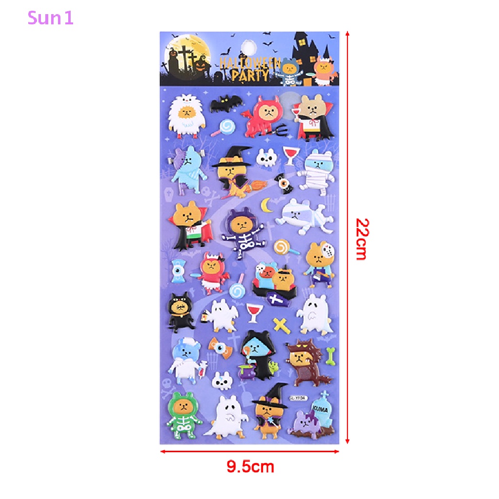 1 > 1 Nhãn Dán Bằng PVC Hình Bí Ngô Halloween Dễ Thương Trang Trí Sổ Tay Nhật Ký