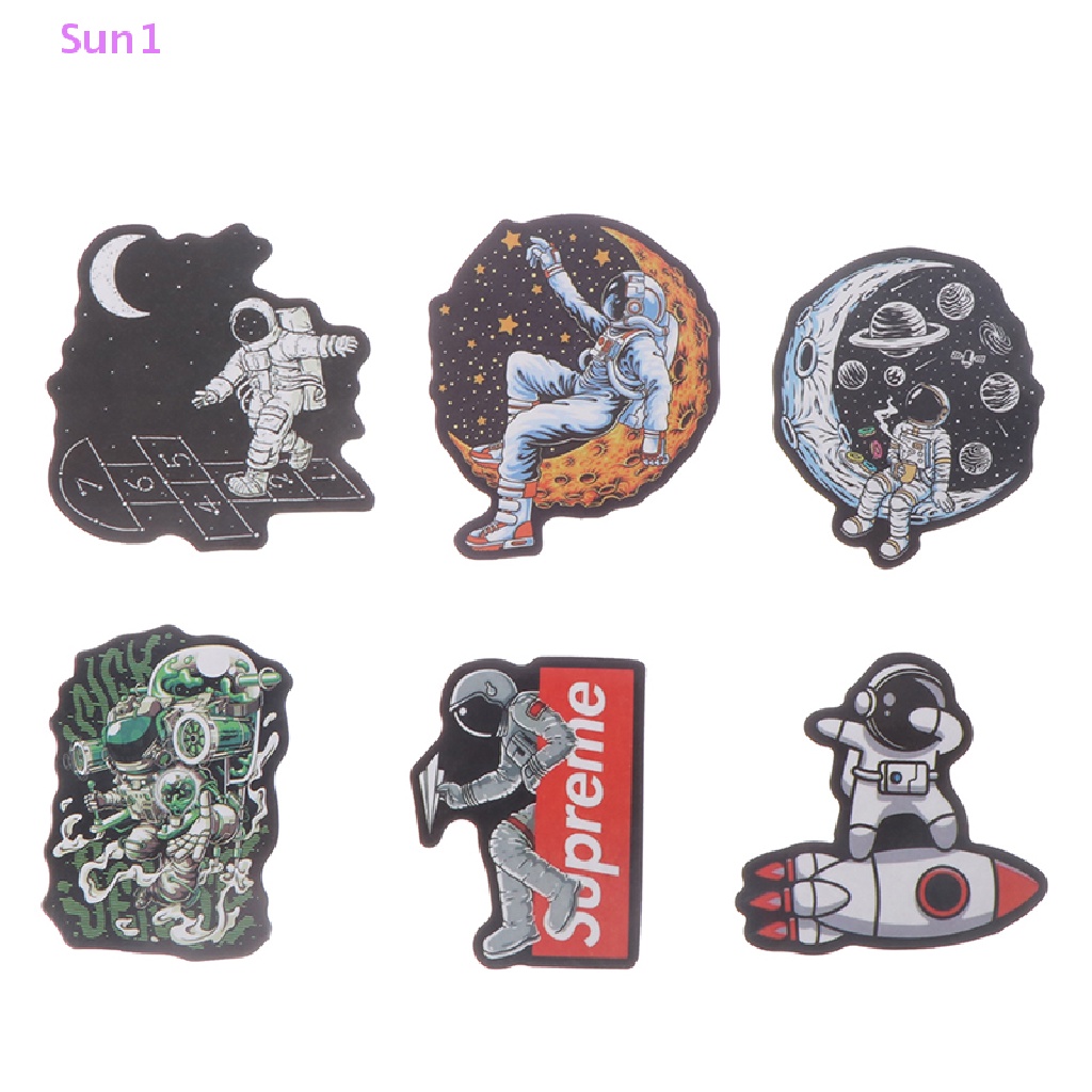 Sun1 > 50 Miếng Dán Hoạt Hình Phi Hành Gia Không Gian Trang Trí Ván Trượt DIY