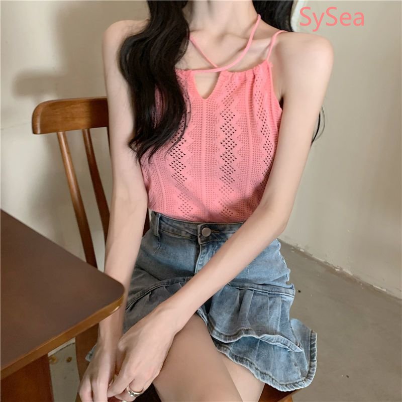 Áo Dệt Kim Không Tay Thời Trang Mùa Hè Quyến Rũ Cho Nữ