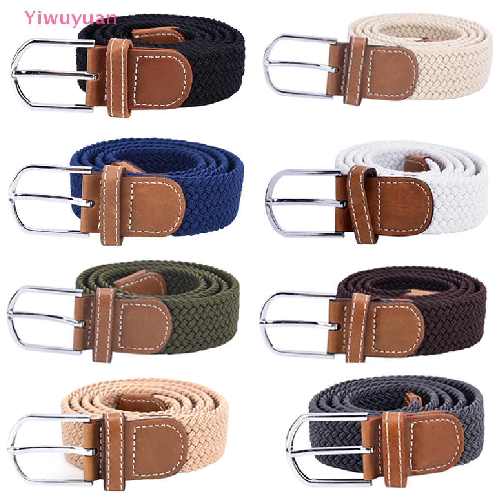Thắt Lưng Vải Canvas Bện Co Giãn Cho Nam Áo Thun Thiết Kế Mới Năng Động Thời Trang