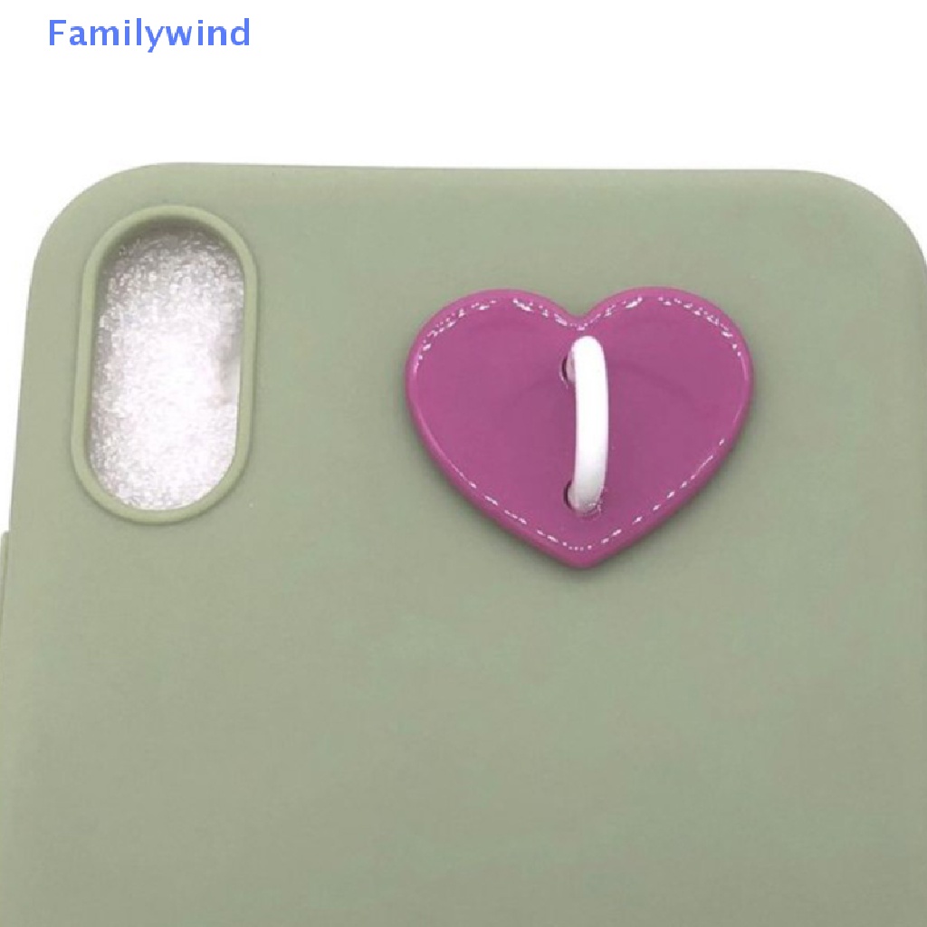 Familywind > Giá Đỡ Điện Thoại Bằng Nhựa Hình Trái Tim Đáng Yêu Có Móc Khóa Ch