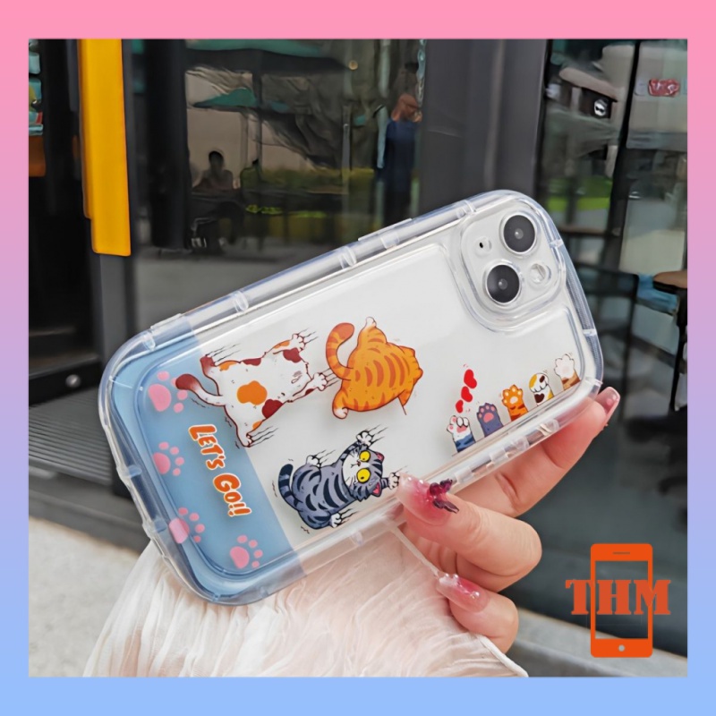 Ốp lưng iphone Túi khí xà phòng mèo dễ thương, vỏ mềm chống rơi trong suốt Cho Iphone 6 / 6S / 6splus / se / 7 / 7plus / 8 / 8plus / X / xsmax / 11 / 12 / 13 / 14 / Plus / Pro / Pro Max-411