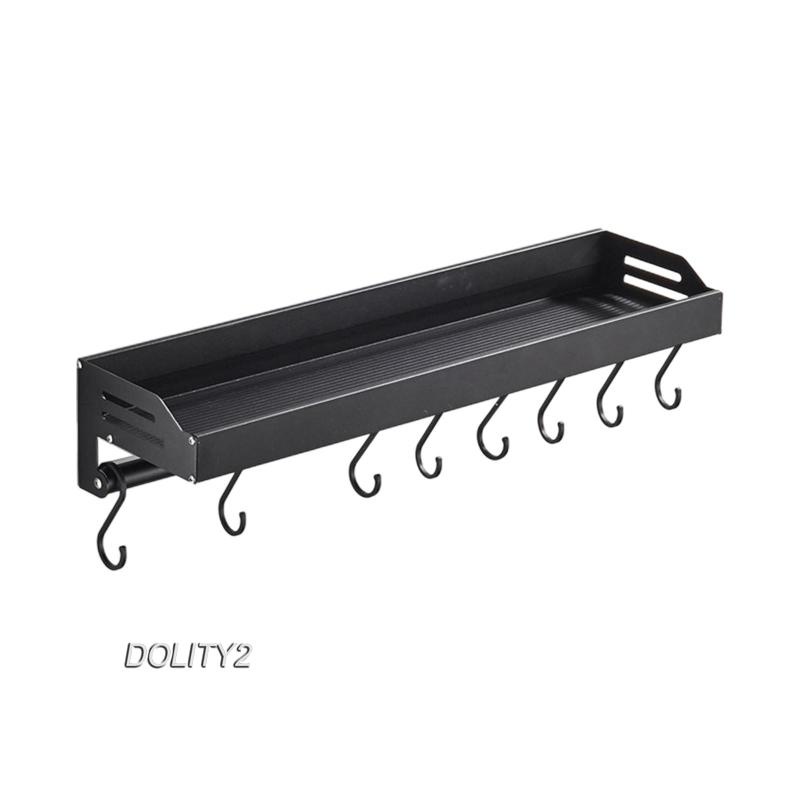 [Dolity2] Kệ Để Đồ Dùng Nhà Bếp / Phòng Tắm Tiết Kiệm Không Gian Hiện Đại Có Móc