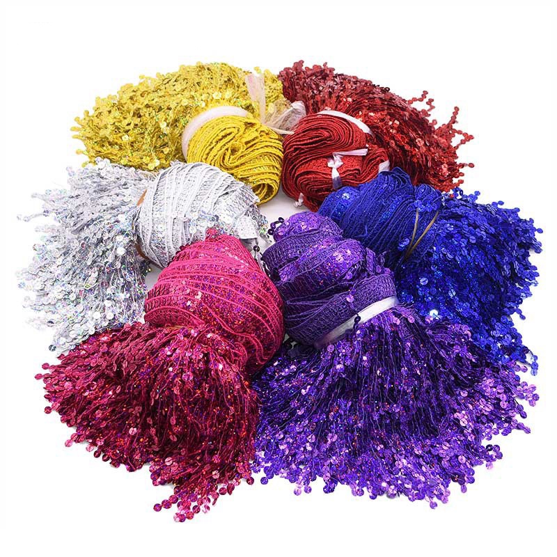 Dải Tua Rua Kim Sa Lấp Lánh Rộng 9.5 Yards 16cm Trang Trí Đầm Khiêu Vũ Latin / Trang Phục Thủ Công DIY