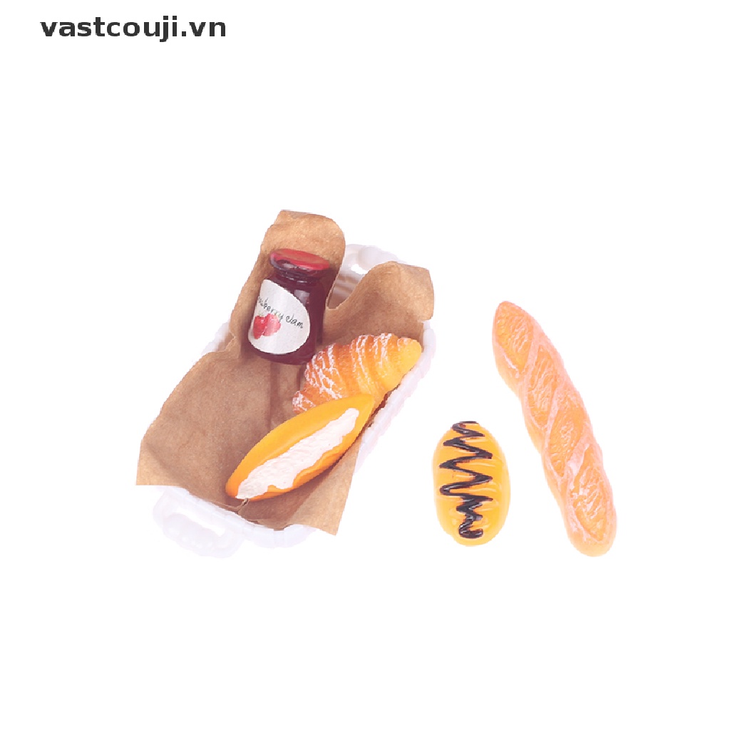 Giỏ Bánh Mì Mô Phỏng VASTJI Tỷ Lệ 1 / 12 Dành Cho Nhà Búp Bê