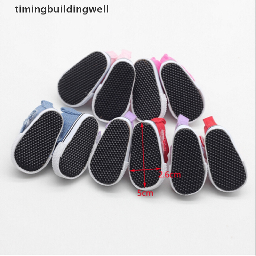 Đôi Giày Denim Canvas 5cm Cho Búp Bê 1 / 6Giày Thể Thao Vải Denim 5cm Dành Cho Búp Bê Bjd 1 / 6 Dây Cáp 5cm 5cm 5cm Chất Lượng Cao