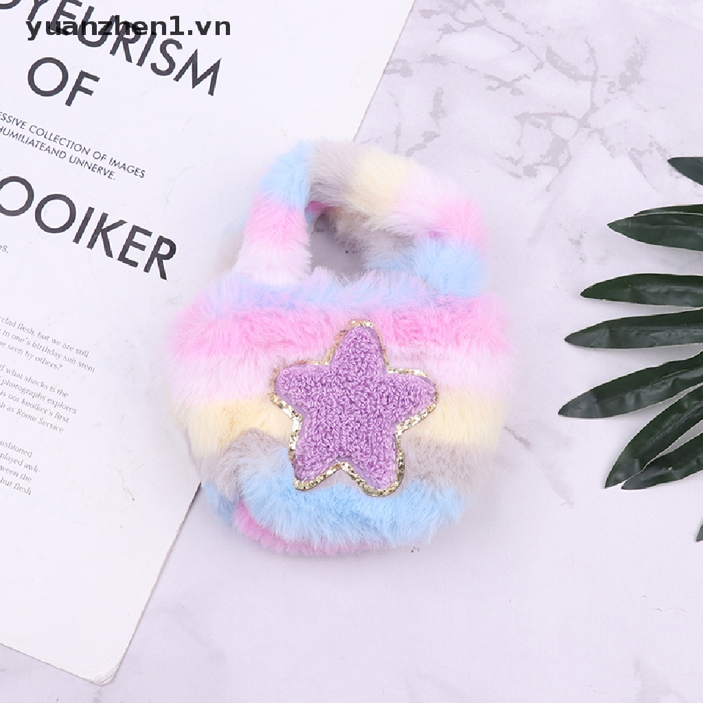 Ví Đựng Tiền Xu / Tai Nghe Mini Bằng Lông Nhung Dễ Thương Xinh Xắn