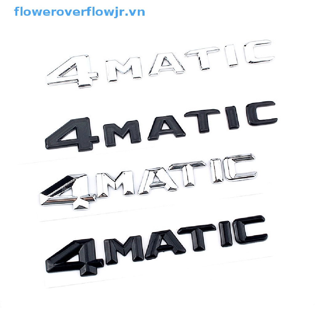 1 Bộ Miếng Dán 3D Bằng ABS In Logo Chữ Độc Đáo Trang Trí Đuôi Xe Hơi 4MATIC