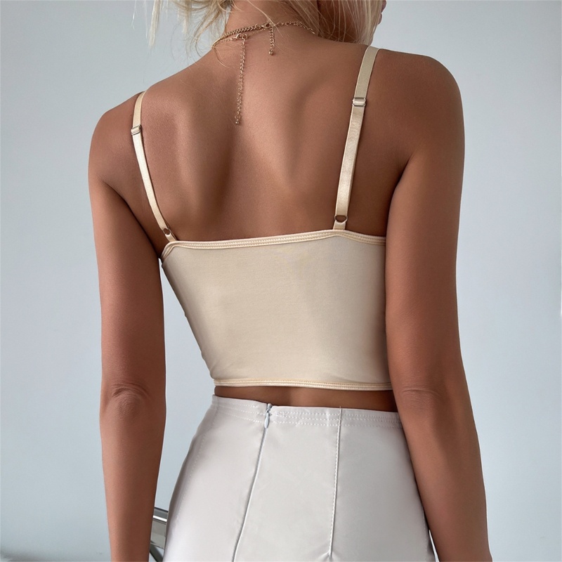 Áo Lửng Hai Dây Thêu Hoa Thời Trang Gợi Cảm Cho Nữ