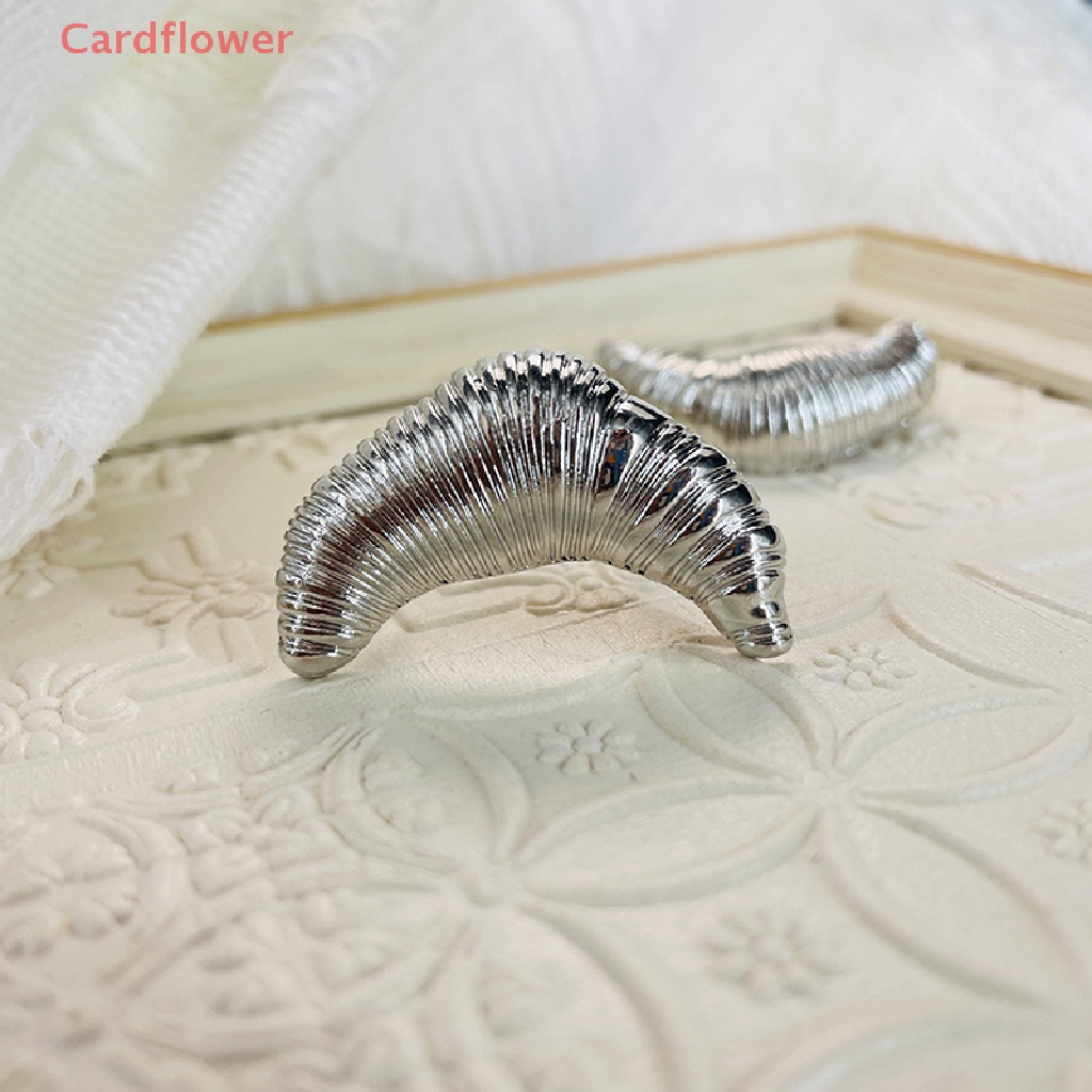 < Cardflower > Ghim Cài Áo Bằng Hợp Kim Hình Sừng Bò Croissant Chống Trượt Phụ Kiện Điện Cực Cho Quần Áo Corsage Mới