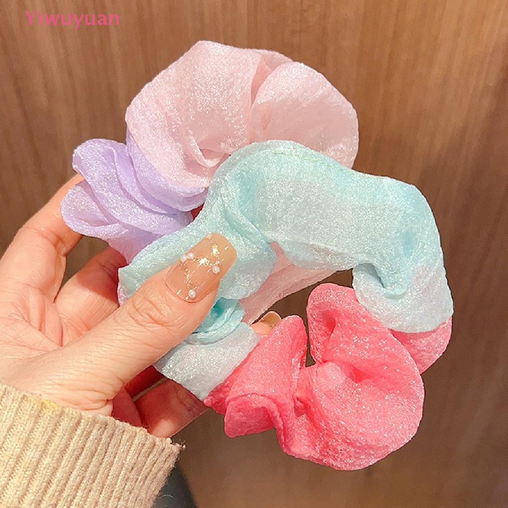 &lt; Yiwuyuan &gt; Dây Buộc Tóc Hai Lớp Kiểu Phô Mai Lớn Với Cảm Giác Cao Cấp Thanh Lịch Đa Năng