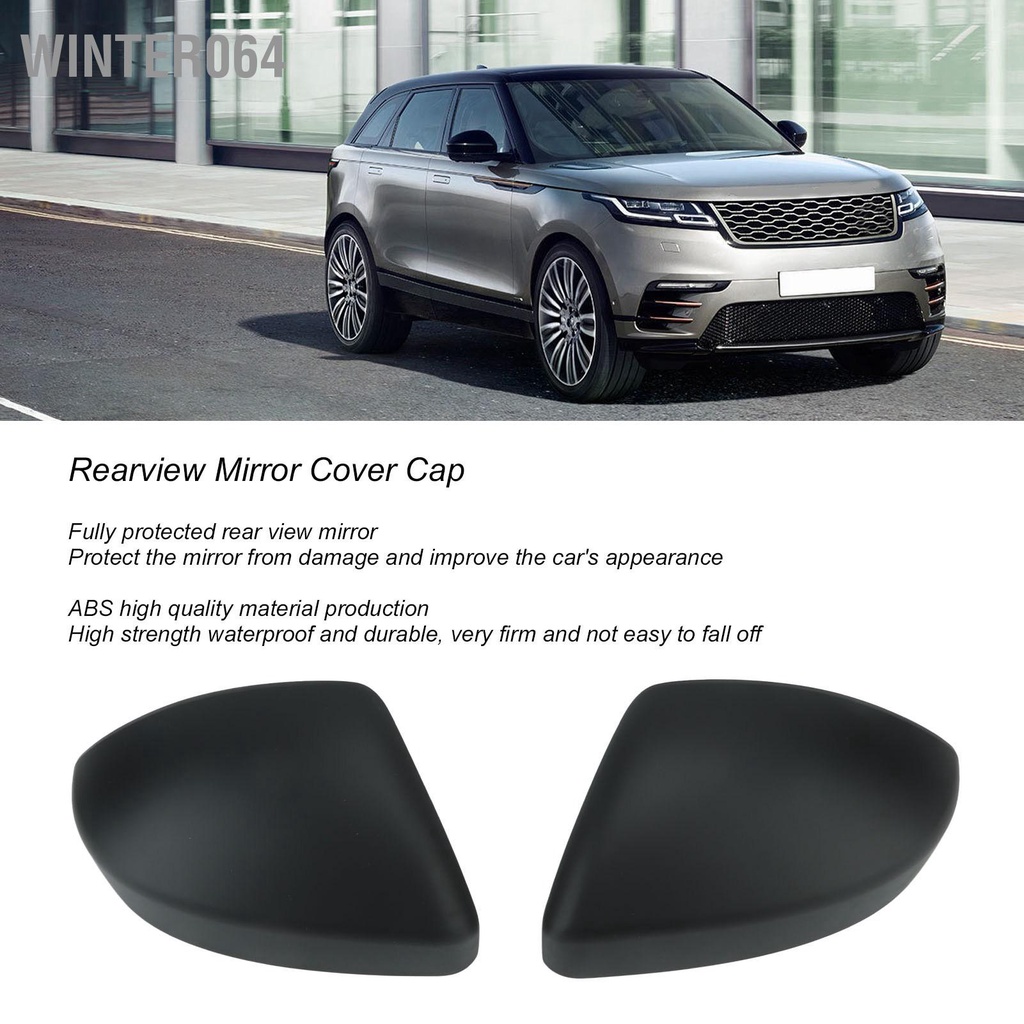 Winter064 2Pc Gương Chiếu Hậu Nắp Cửa Mũ Lưỡi Trai Thay Thế Cho Range Rover Đen Mờ