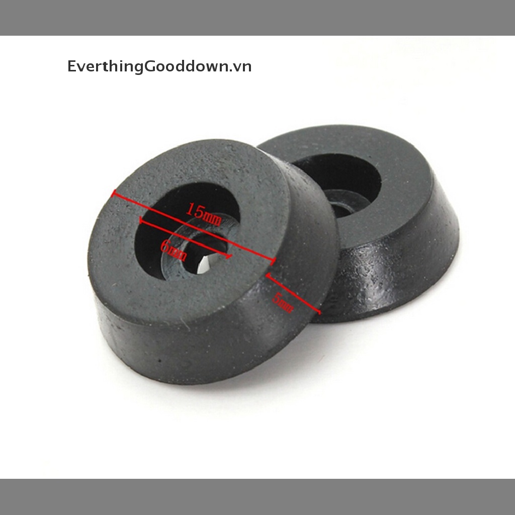 Everthinggooddown set 20 Miếng Lót Chân Bàn Ghế Bằng Cao Su Bảo Vệ Sàn Nhà Kích Thước 18x15x5mm vn