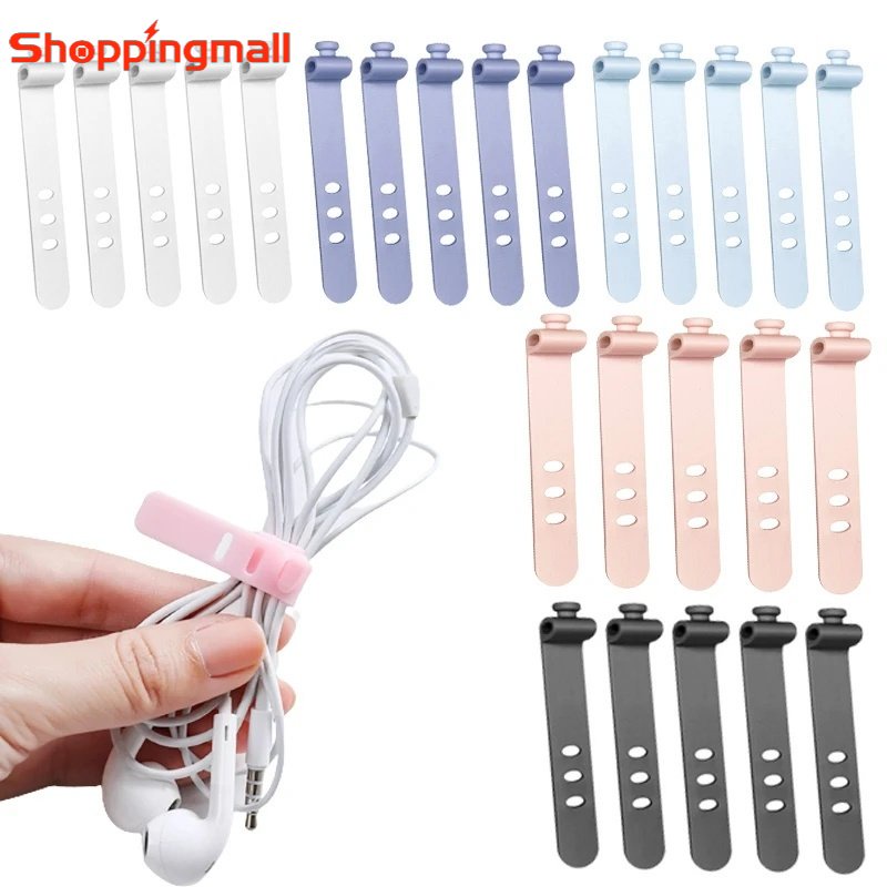 [Sunshine] Giá Đỡ Cố Định Dây Cáp Sạc USB Bằng Silicon Để Bàn Đa Năng Có Thể Tái Sử Dụng