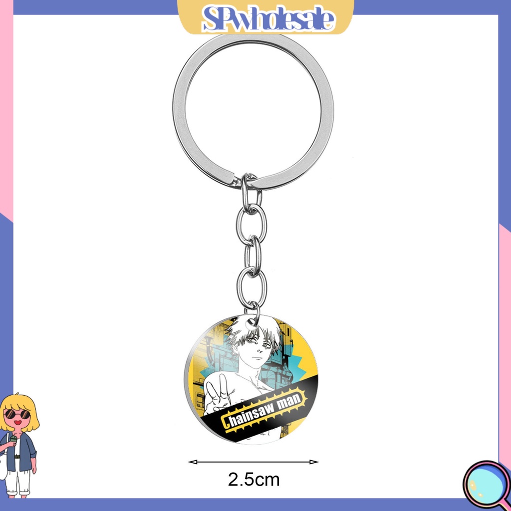 <SPwholesale> Móc Khóa Hình Nhân Vật Hoạt Hình Anime Bằng Thép Không Gỉ