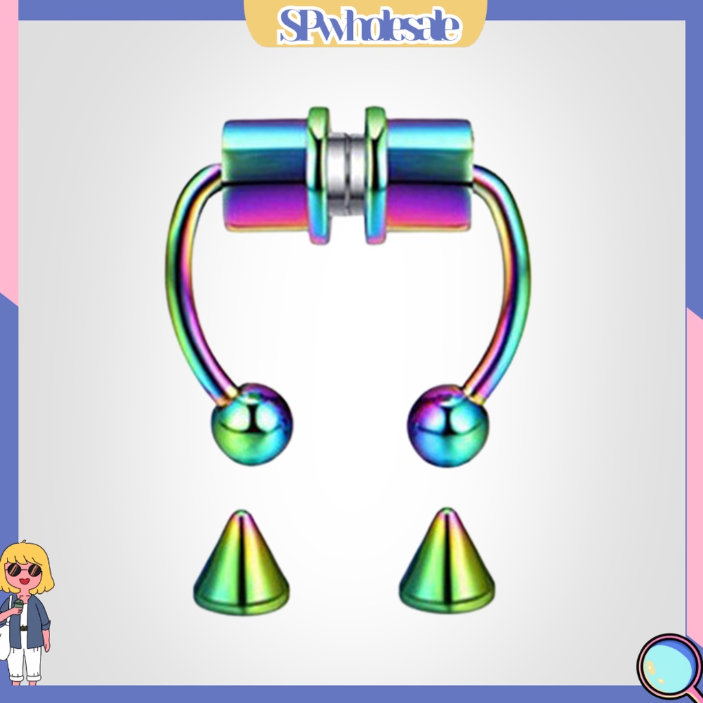 &lt;SPwholesale&gt; Khuyên Mũi Thép Không Gỉ Xỏ Lỗ Thời Trang Có Thể Tái Sử Dụng