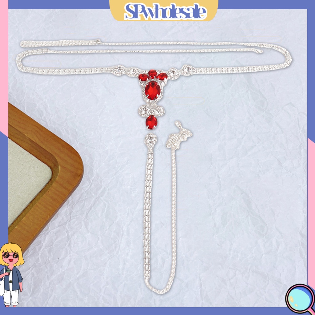 &lt;SPwholesale&gt; Chuỗi Dây Đeo Cơ Thể Đính Đá Giả Lấp Lánh Có Thể Điều Chỉnh Trang Sức Hàng Ngày Quyến Rũ