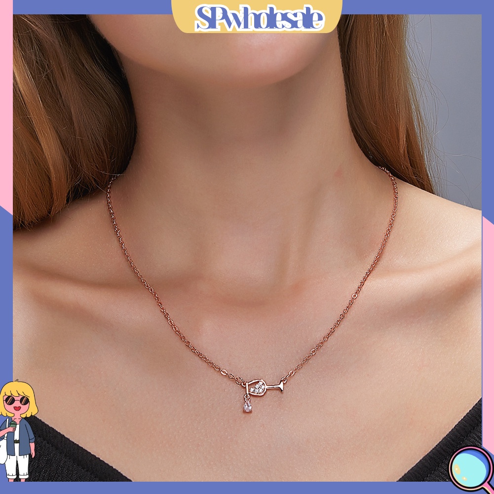 <SPwholesale> Vòng cổ Mặt Hình Trái Tim Đính Đá Lấp Lánh