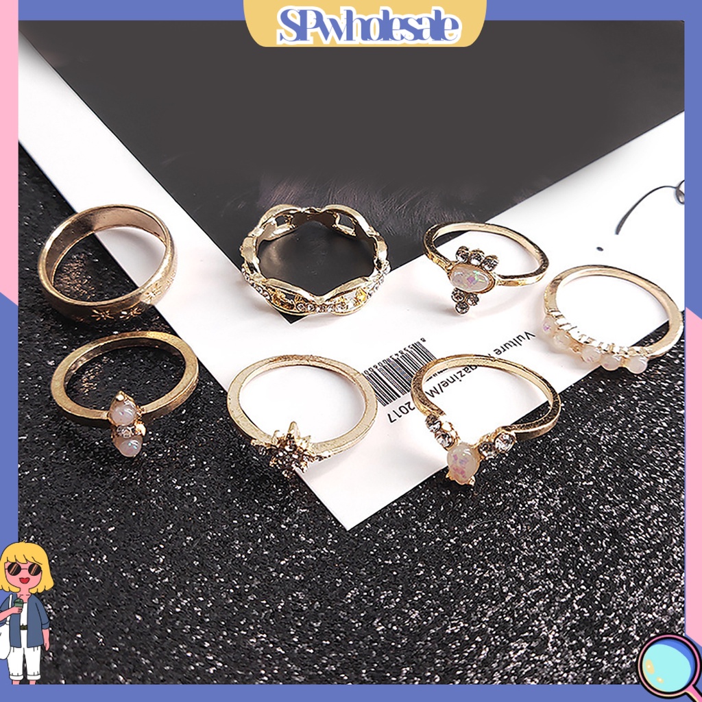 <SPwholesale> Set 17 Nhẫn Đeo Khớp Ngón Tay Phong Cách Boho