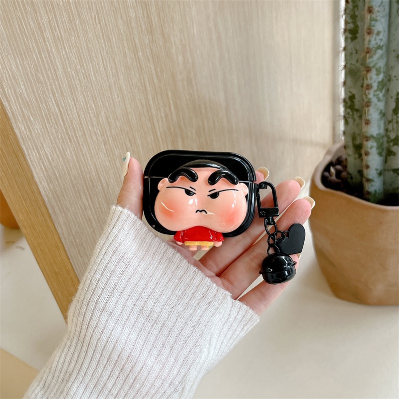 Vỏ Bảo Vệ Hộp Sạc Tai Nghe Bluetooth Không Dây Airpods1 / 2 3 Pro Pro2 Air Pods Pro 3 Hình Cậu Bé Bút Chì Shin-Chan Ốp