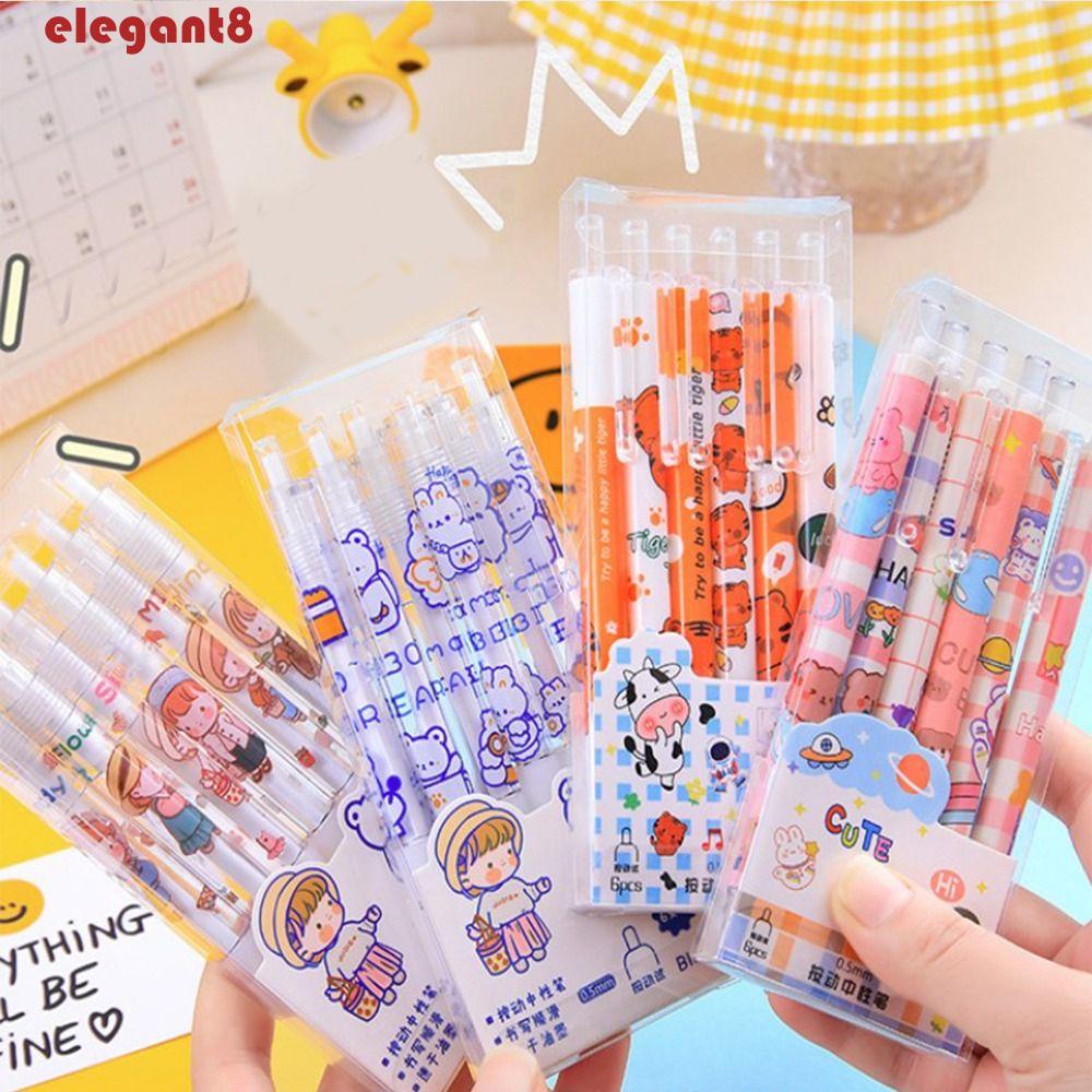 ELEGANT Gel Pen Set Creative Kawaii School Office Supplies Students Stationery Press Ballpoint Pen