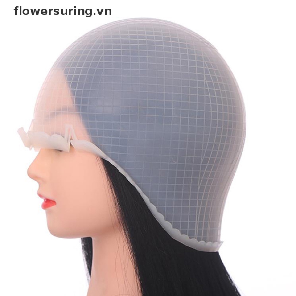Mũ Silicone Nhuộm Tóc Highlight Dày Dặn {FLO} Bông Hoa {Floweruring.Vn}}