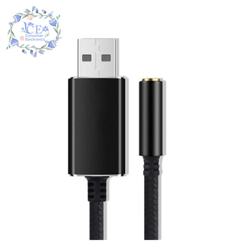 Đầu Chuyển Đổi Âm Thanh USB Sang 3.5mm 2 Trong 1 3.5mm Chuyên Dụng Cho PC / Laptop / Micro / Loa Ngoài Thẻ