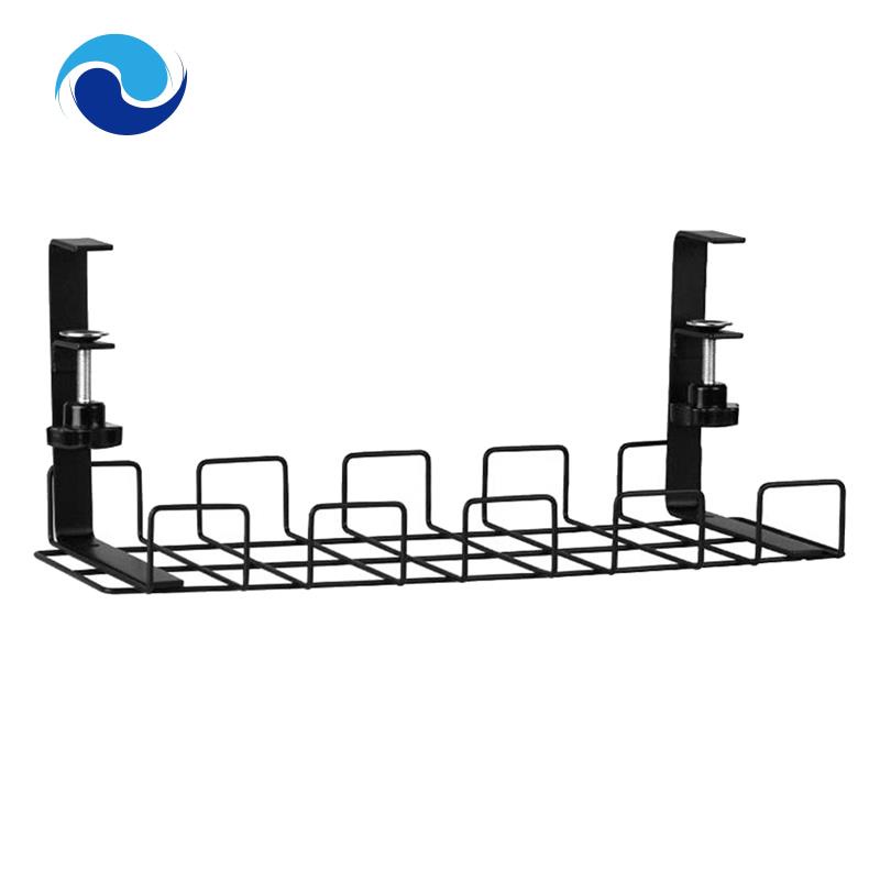 Dụng Cụ Sắp Xếp Dây Cáp Dưới Bàn Bằng Kim Loại Sức Chứa Cao 40x13.5x15cm