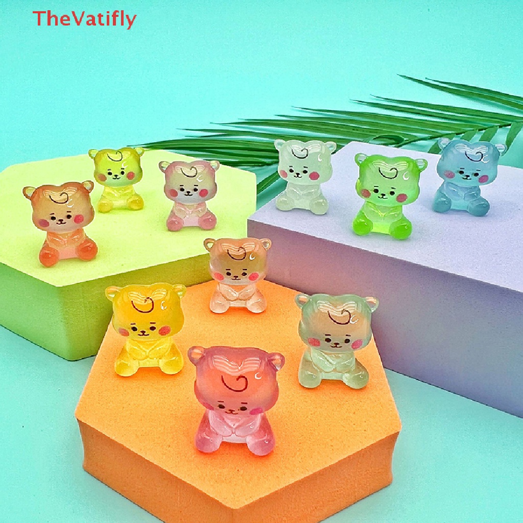 [Thevalifly] 1 Chú Cừu Mini Bằng Nhựa Phát Sáng Trong Bóng Tối Trang Trí Tiểu Cảnh